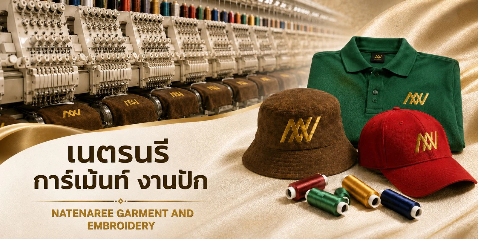 เนตรนรี การ์เม้นท์ งานปัก — ผลิตหมวก เสื้อผ้า และงานปัก